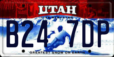UT license plate B247DP