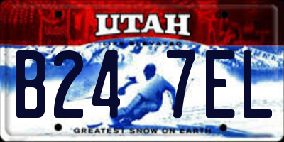 UT license plate B247EL