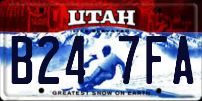 UT license plate B247FA