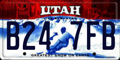 UT license plate B247FB