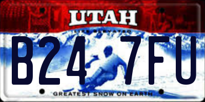 UT license plate B247FU