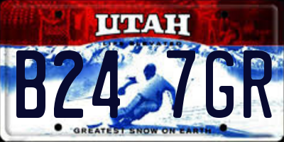 UT license plate B247GR