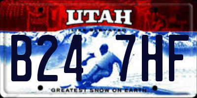 UT license plate B247HF
