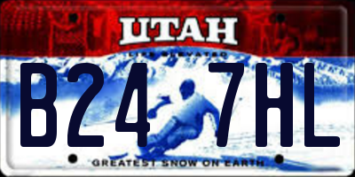 UT license plate B247HL