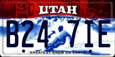 UT license plate B247IE