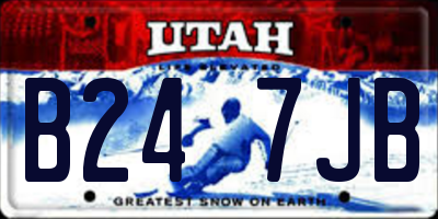 UT license plate B247JB
