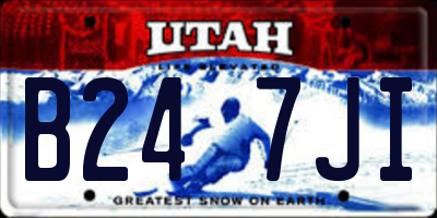 UT license plate B247JI