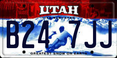 UT license plate B247JJ