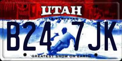 UT license plate B247JK