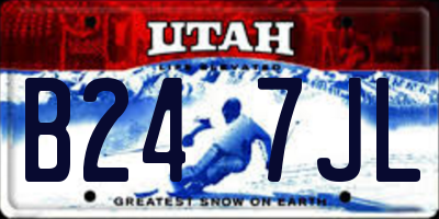 UT license plate B247JL