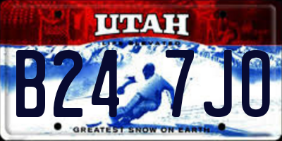 UT license plate B247JO