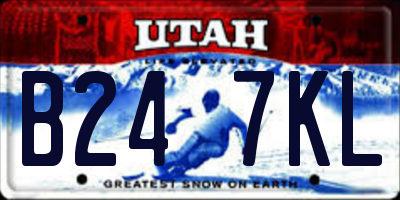 UT license plate B247KL