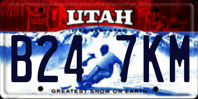 UT license plate B247KM