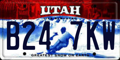 UT license plate B247KW