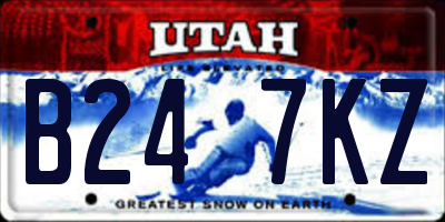 UT license plate B247KZ