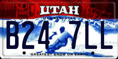 UT license plate B247LL