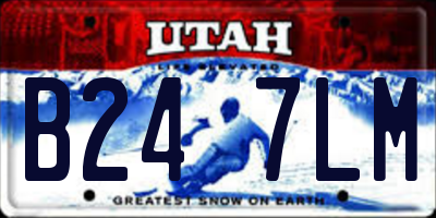 UT license plate B247LM