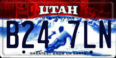 UT license plate B247LN