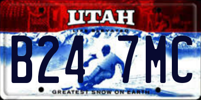 UT license plate B247MC