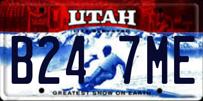 UT license plate B247ME