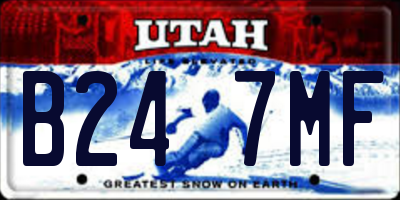 UT license plate B247MF