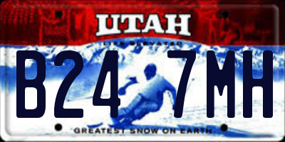 UT license plate B247MH