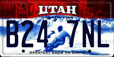 UT license plate B247NL