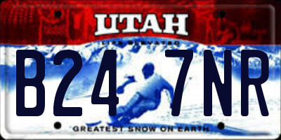 UT license plate B247NR