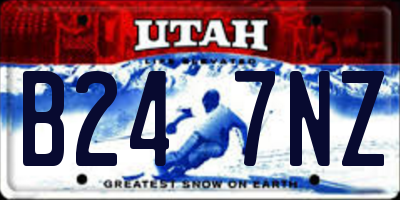 UT license plate B247NZ