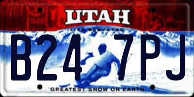 UT license plate B247PJ