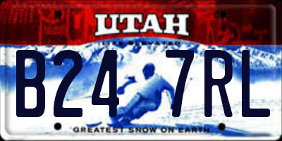 UT license plate B247RL