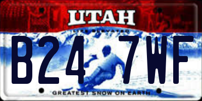 UT license plate B247WF