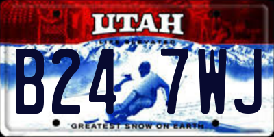UT license plate B247WJ