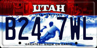 UT license plate B247WL