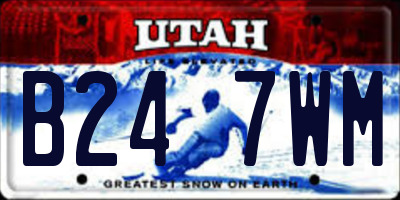 UT license plate B247WM