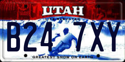 UT license plate B247XY