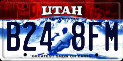 UT license plate B248FM