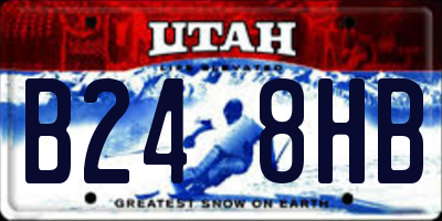 UT license plate B248HB