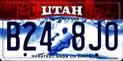 UT license plate B248JO