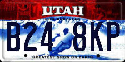 UT license plate B248KP