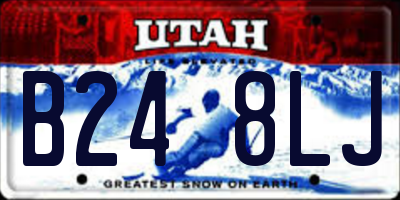 UT license plate B248LJ