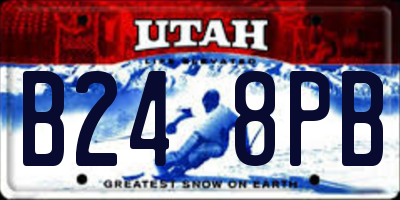 UT license plate B248PB
