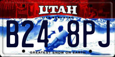 UT license plate B248PJ