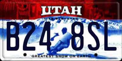 UT license plate B248SL