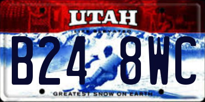 UT license plate B248WC