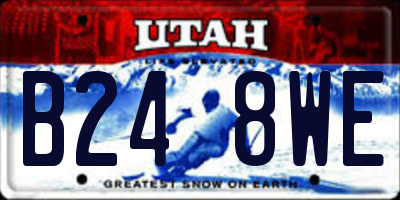 UT license plate B248WE