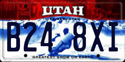 UT license plate B248XI