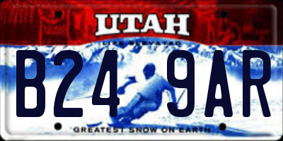 UT license plate B249AR