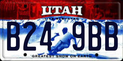 UT license plate B249BB