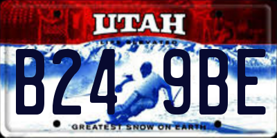 UT license plate B249BE